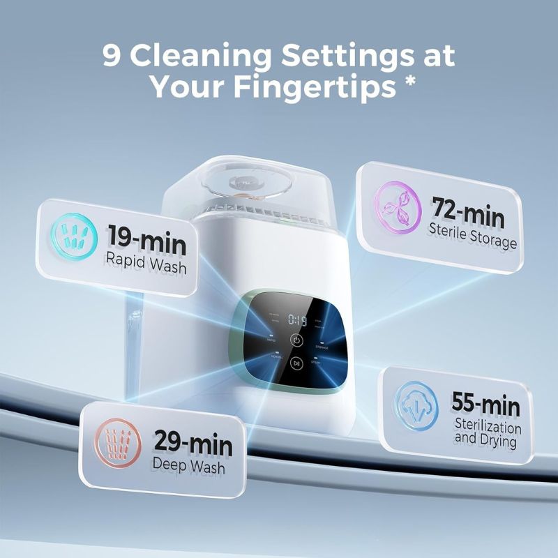 Baby Bottle Washer Pro – All-in-One Sterilizer, Dryer & Cleaner