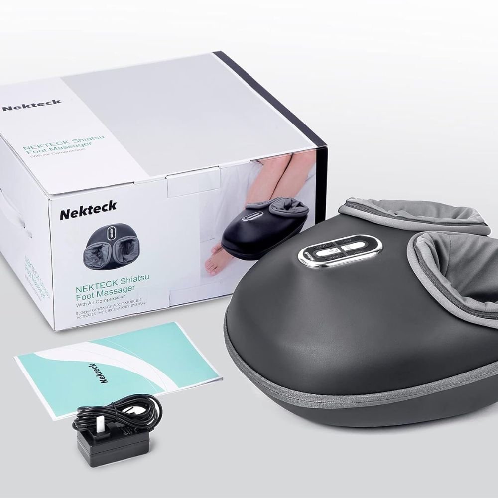 Heated Shiatsu Foot Massager – Portable Machine with Air Compression