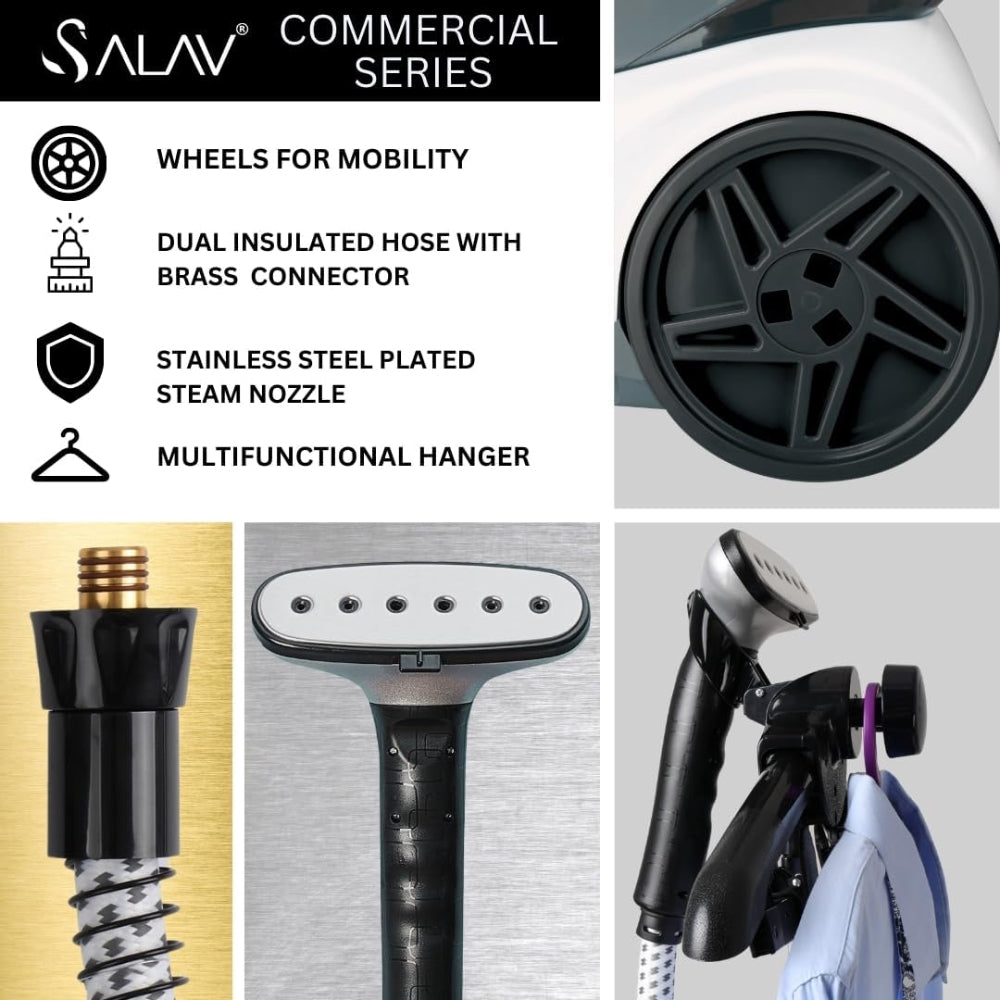 Heavy Duty Garment Steamer - 3L Tank & Foot Pedals