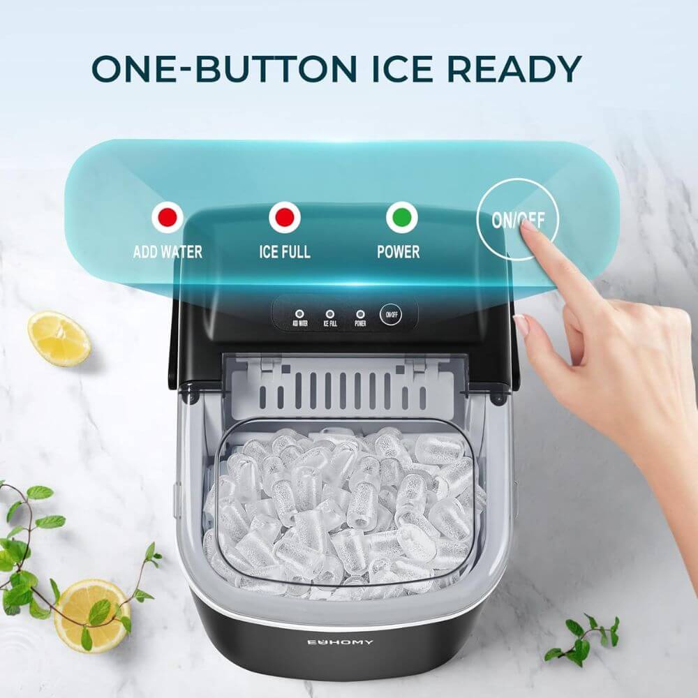 Countertop Ice Maker 26lbs/Day – Portable Fast Ice Machine, Auto-Clean
