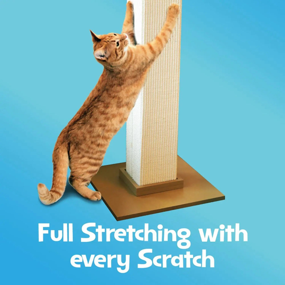 Scratching Post 32" - Large Beige Tower for All Cats