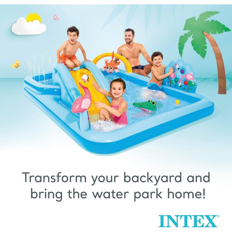 Intex Jungle Adventure Inflatable Kiddie Pool with Water Slide