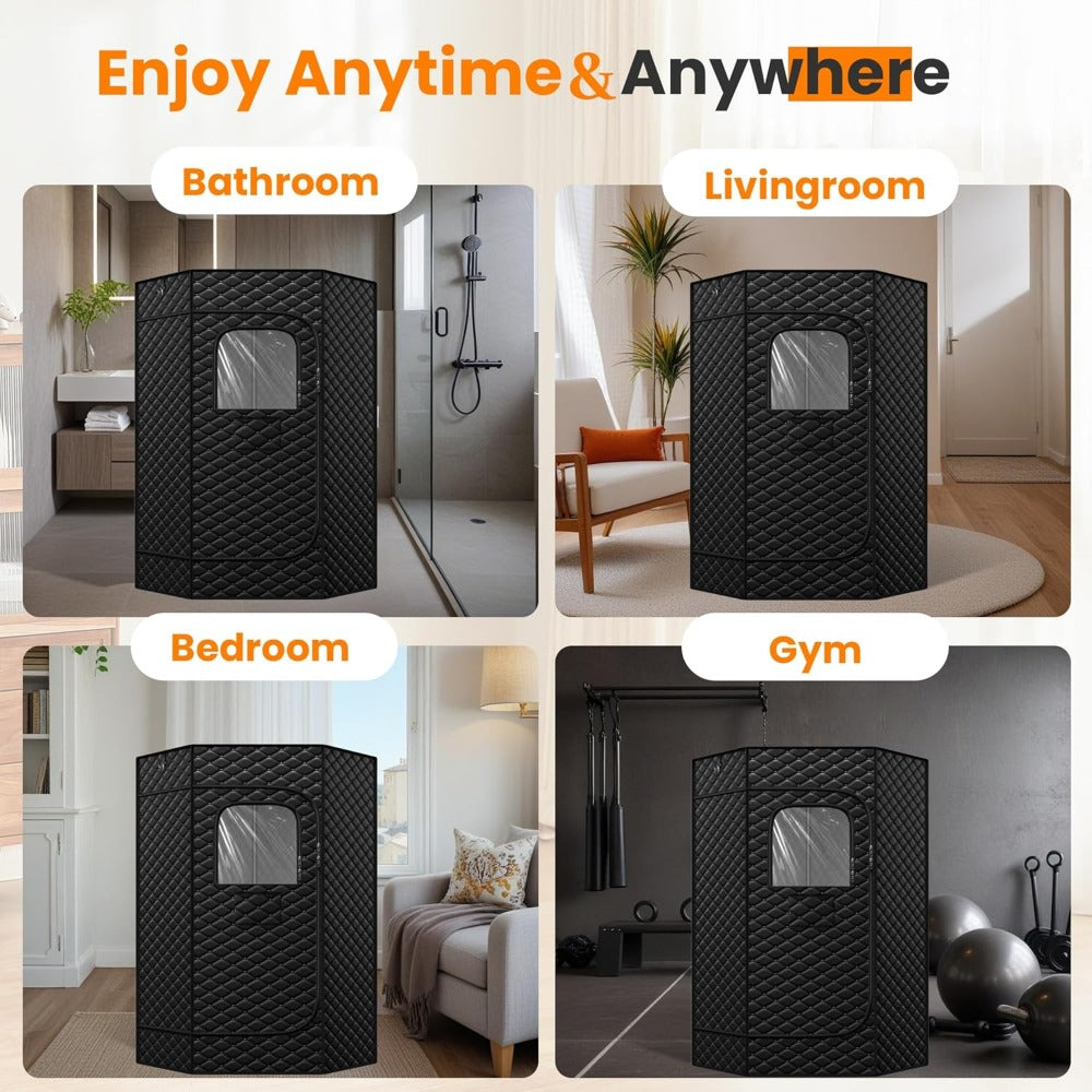 Portable Home Steam Sauna - 3L Steamer, 15 Levels, Remote Control