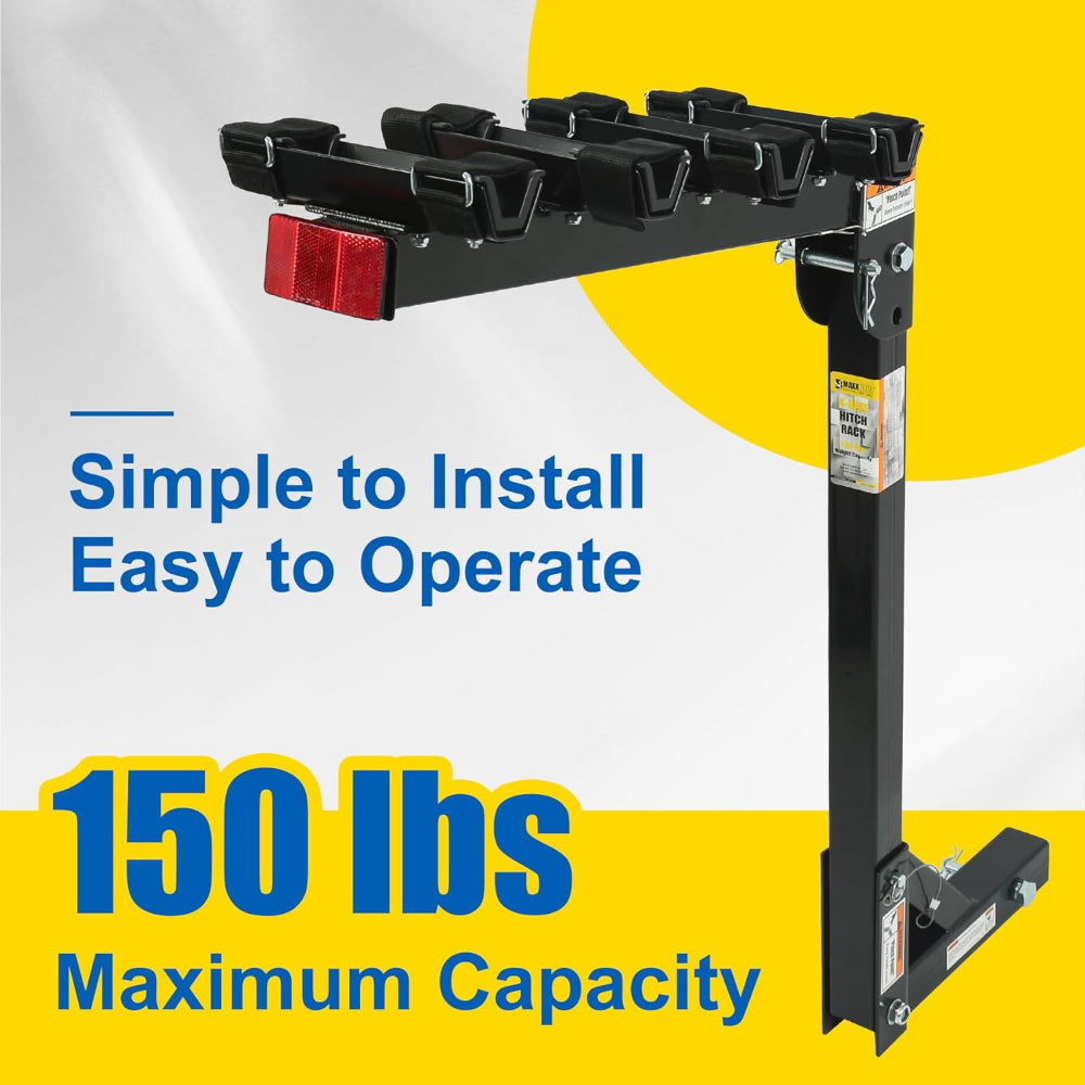 Hitch Mount Bike Rack - MaxxHaul 4-Bike Carrier for Cars & SUVs