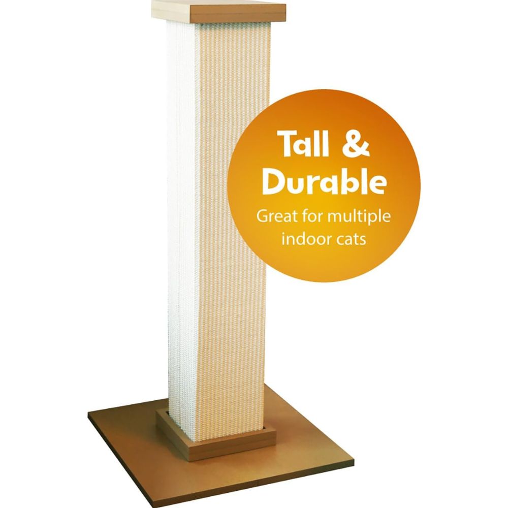 32" Cat Scratching Post Tower – Durable Sisal, Stable Base, Easy Assembly