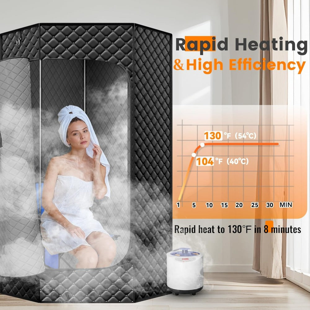 Portable Home Steam Sauna - 3L Steamer, 15 Levels, Remote Control