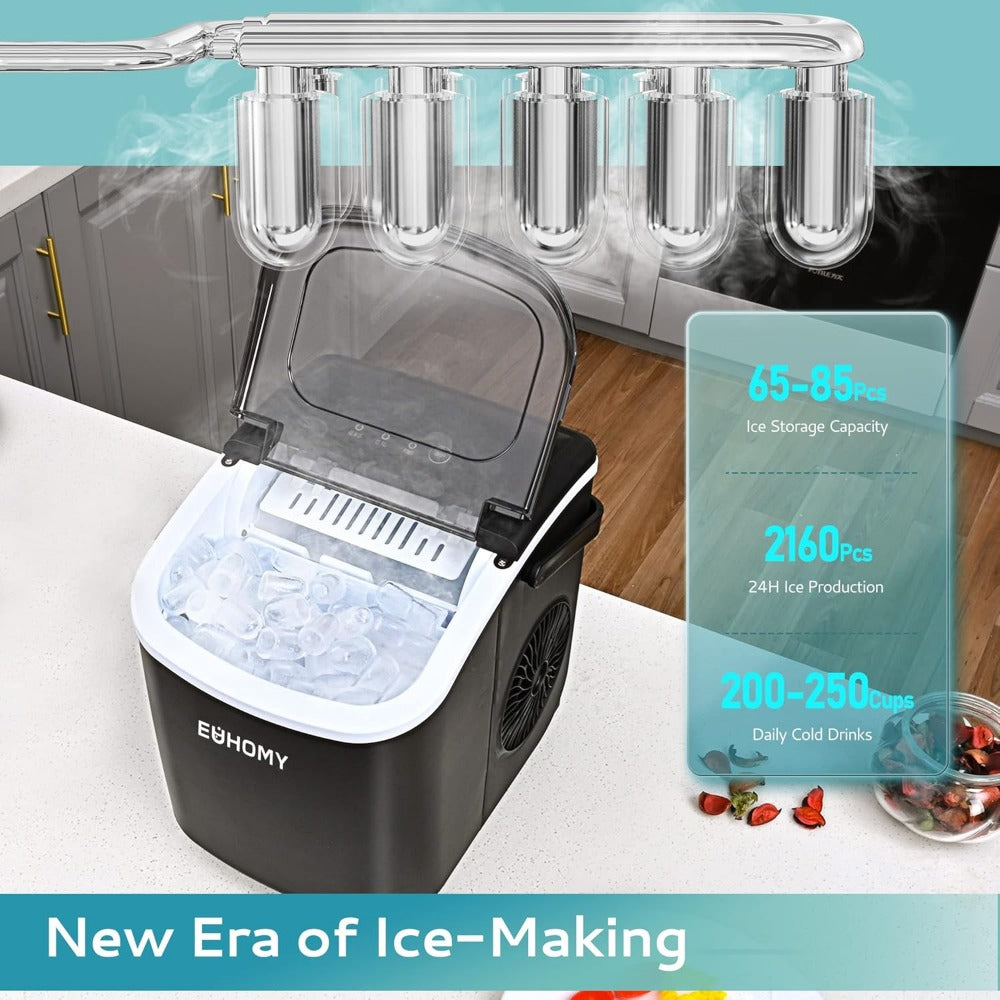 Countertop Ice Maker 26lbs in 24Hrs - Fast 6 Min Cubes, Portable Auto-Clean