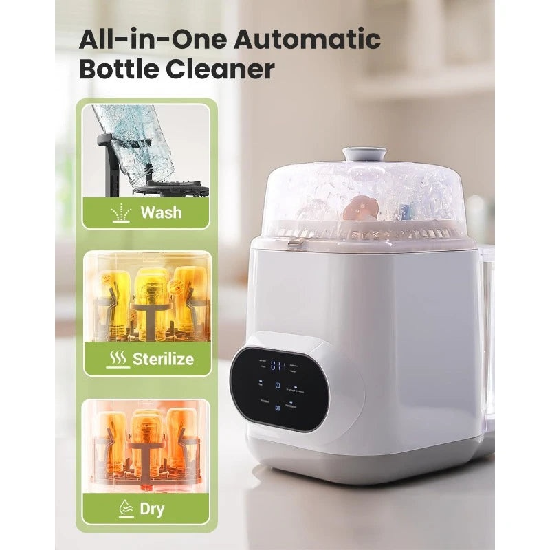 Infant Bottle Washer Pro: All-in-One Baby Bottle Sterilizer & Dryer