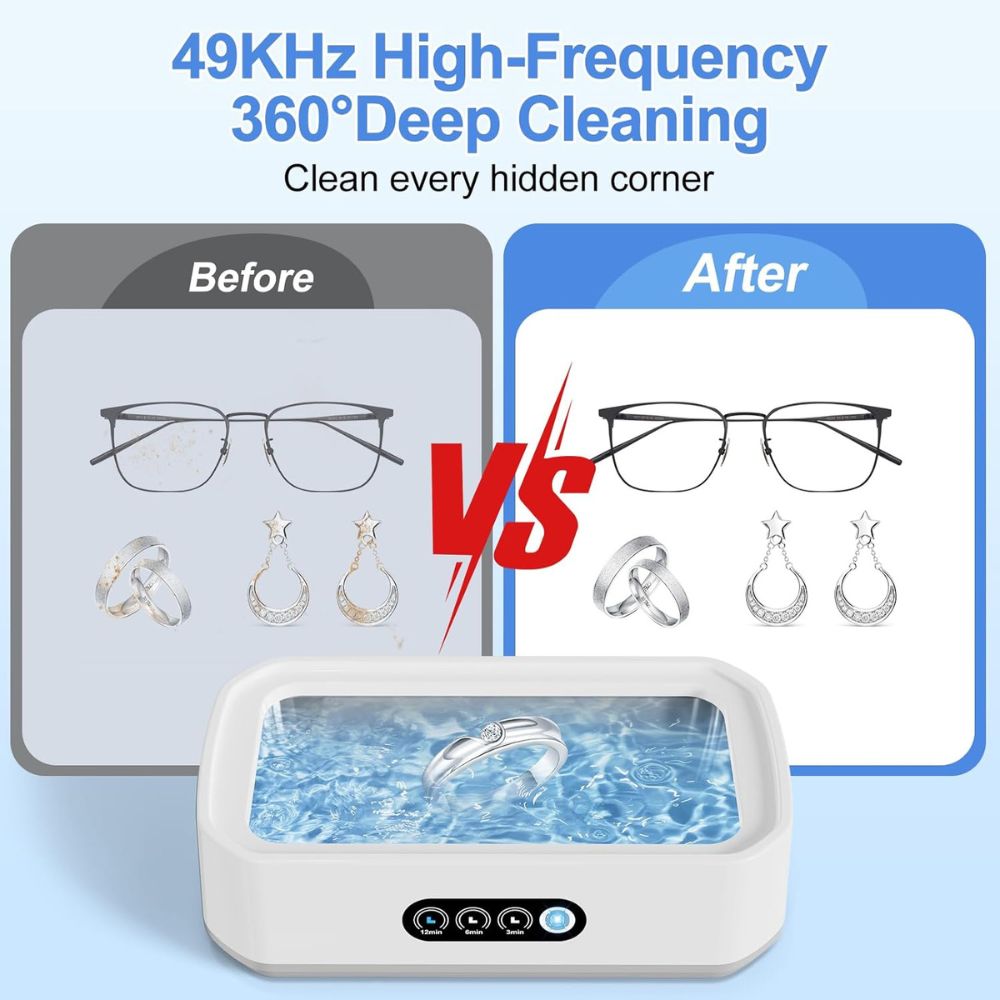 Ultrasonic Jewelry Cleaner – Professional Sonic Cleaner for Rings & Glasses
