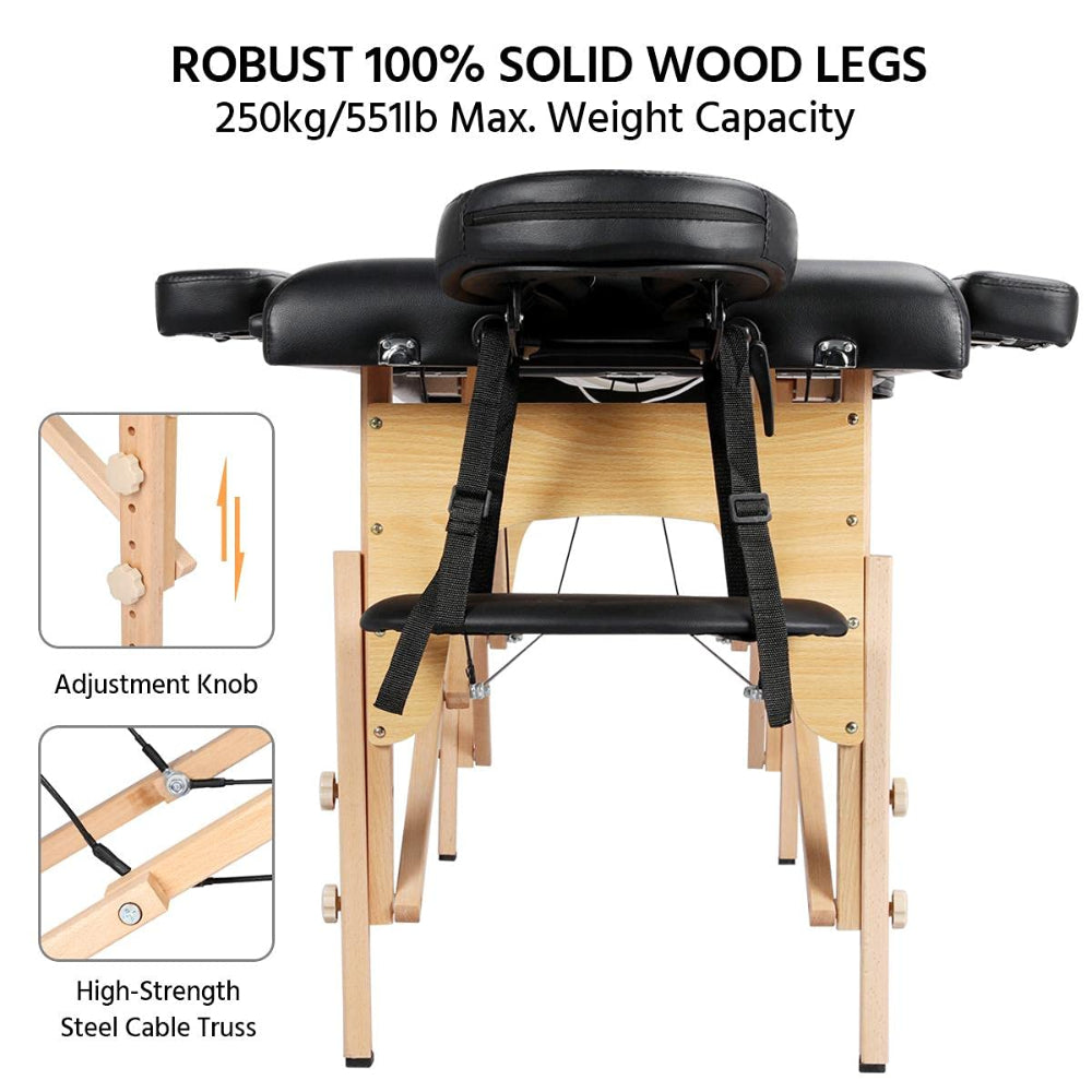 Portable Massage Table & Lash Bed – Foldable Spa & Tattoo Table