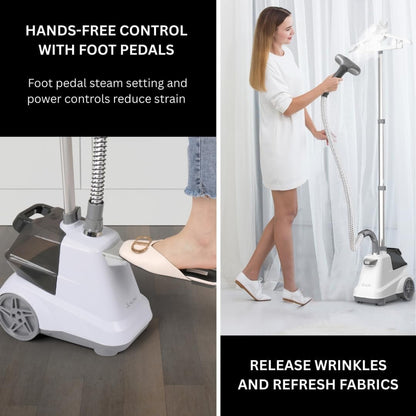 Heavy Duty Garment Steamer - 3L Tank & Foot Pedals