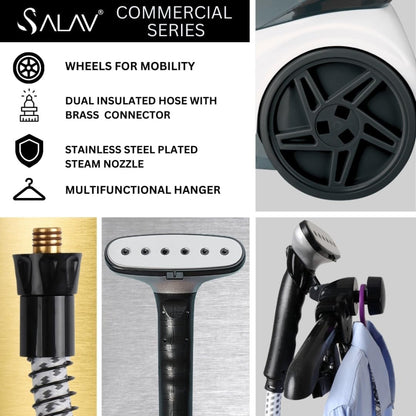 Heavy Duty Garment Steamer - 3L Tank & Foot Pedals