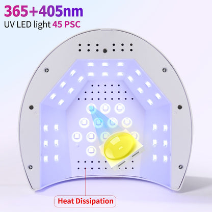 48W UV Nail Lamp: Fast Gel Polish Dryer for Manicures & Pedicures