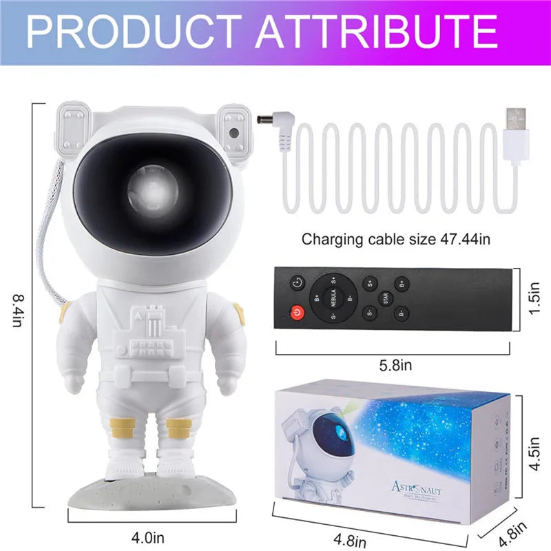 Astronaut Night Light Galaxy Star Projector for Kids