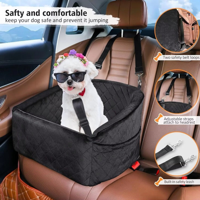 Dog Car Seat for Small Medium Dogs - Free Delivery & Safety