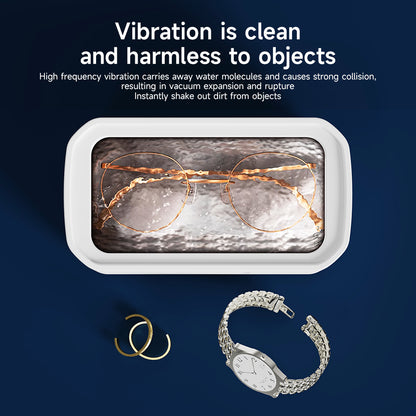 Ultrasonic Jewelry Cleaner 650ml for Glasses Rings Watch Bands - Large Capacity 49KHz Power