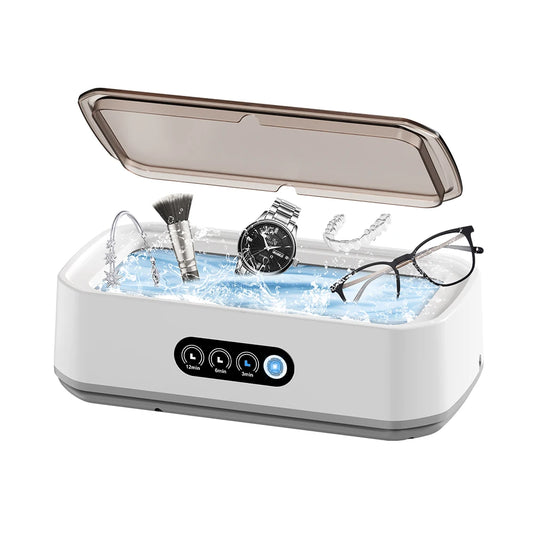 Ultrasonic Jewelry Cleaner 650ml for Glasses Rings Watch Bands - Large Capacity 49KHz Power