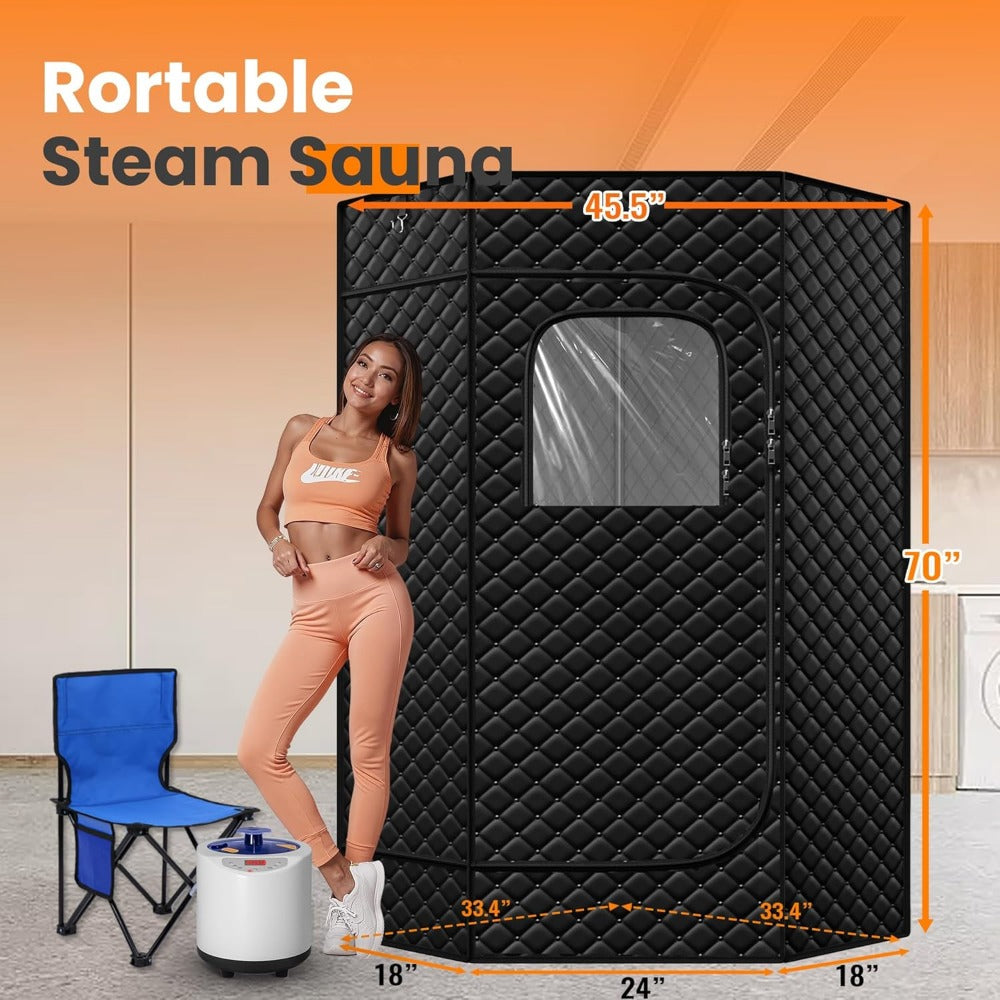 Portable Home Steam Sauna - 3L Steamer, 15 Levels, Remote Control