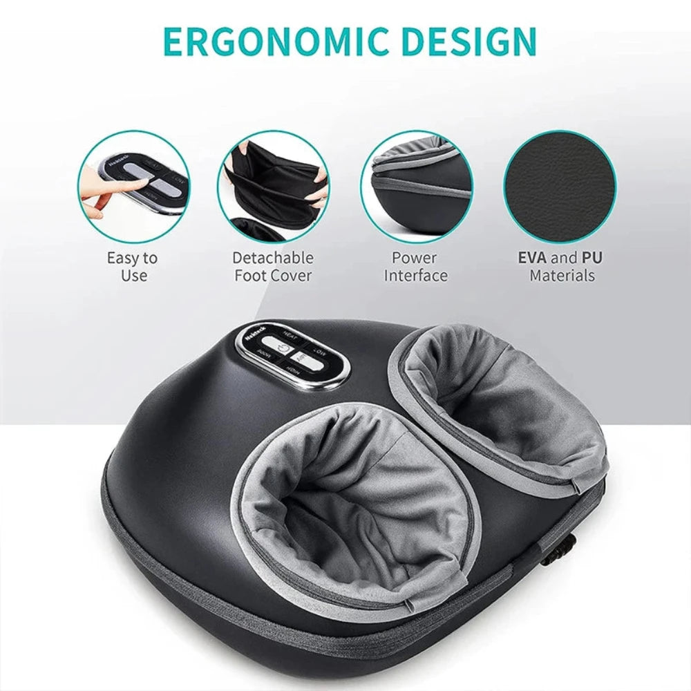 Nekteck Foot Massager Machine: Heated Shiatsu & Air Compression Relief