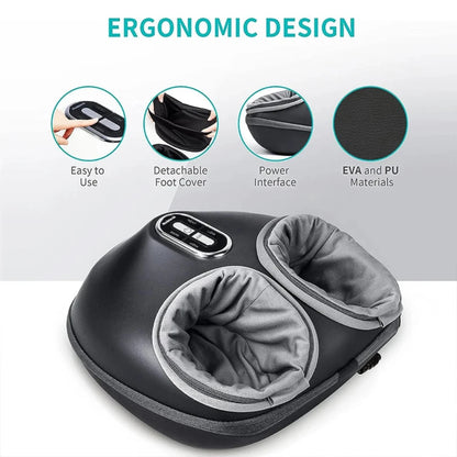 Nekteck Foot Massager Machine: Heated Shiatsu & Air Compression Relief