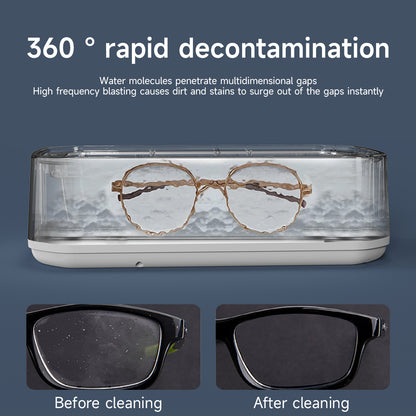 Ultrasonic Jewelry Cleaner 650ml for Glasses Rings Watch Bands - Large Capacity 49KHz Power