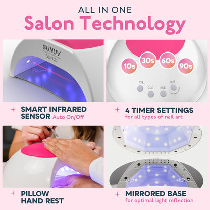 UV LED Nail Lamp 48W – Fast Gel Polish Dryer for Manicures & Pedicures