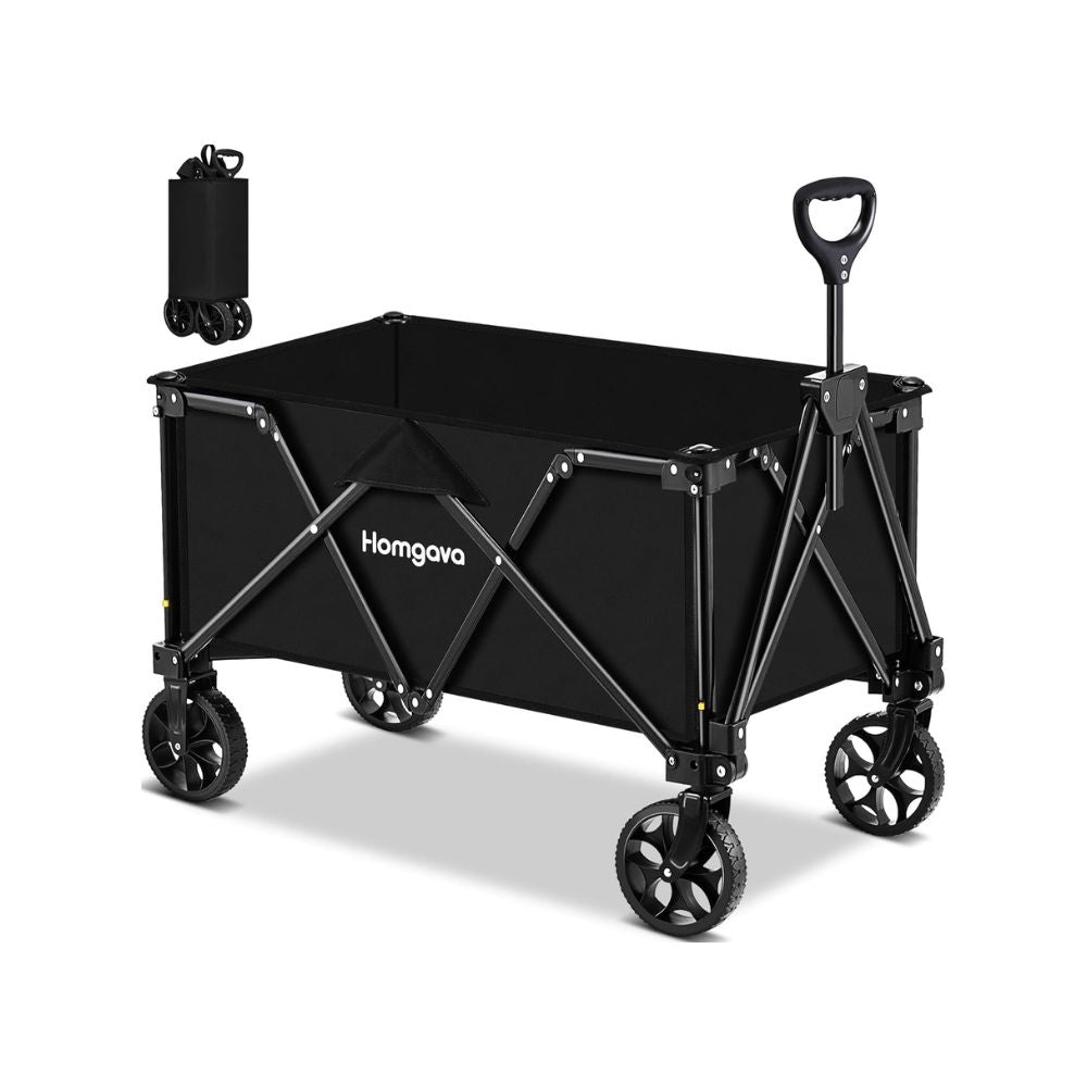 Folding Utility Wagon – Heavy Duty Collapsible Cart for Garden & Grocery
