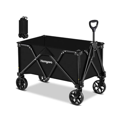 Folding Utility Wagon – Heavy Duty Collapsible Cart for Garden & Grocery