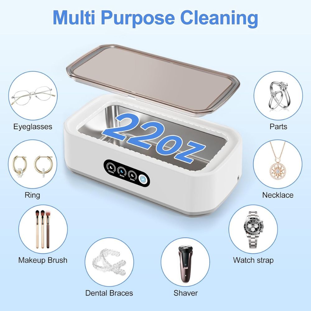 Ultrasonic Jewelry Cleaner – Professional Sonic Cleaner for Rings & Glasses